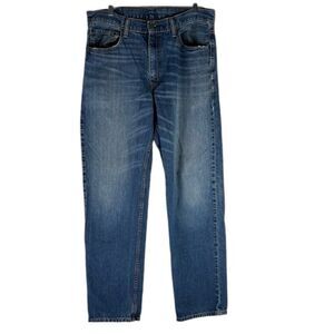 Levi's Jeans Mens Blue Denim 550 Relaxed Fit Straight Leg 5 Pockets Cotton 34x34